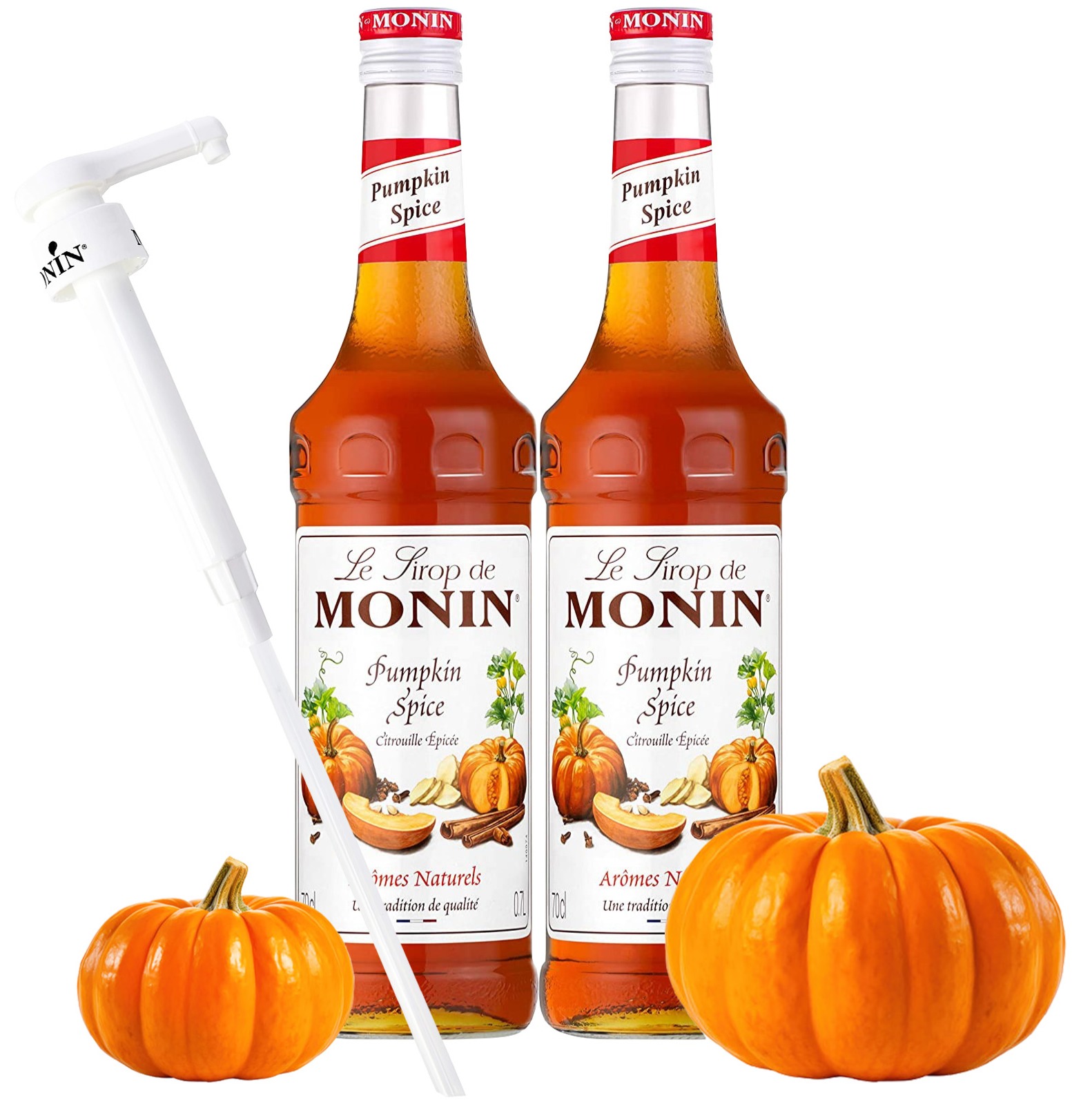 Monin Pumpkin Spice sirup 2 x 700 ml + pumpe - Crema