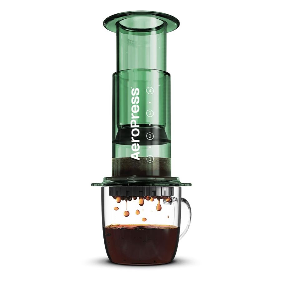 AeroPress Clear Coffee Maker, Green