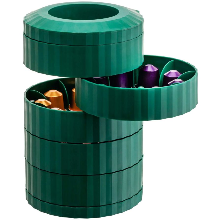 Alessi Plissé Coffee Capsule Holder, Green