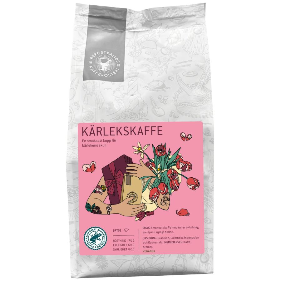 Bergstrands Kärlekskaffe smagsat kaffe 250 g malet