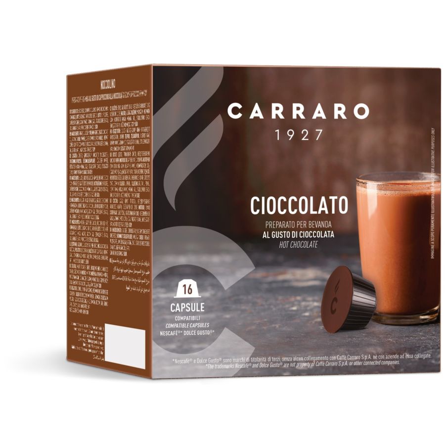 Carraro 1927 Cioccolato Dolce Gusto®-kompatible kakaokapsler, 16 stk.