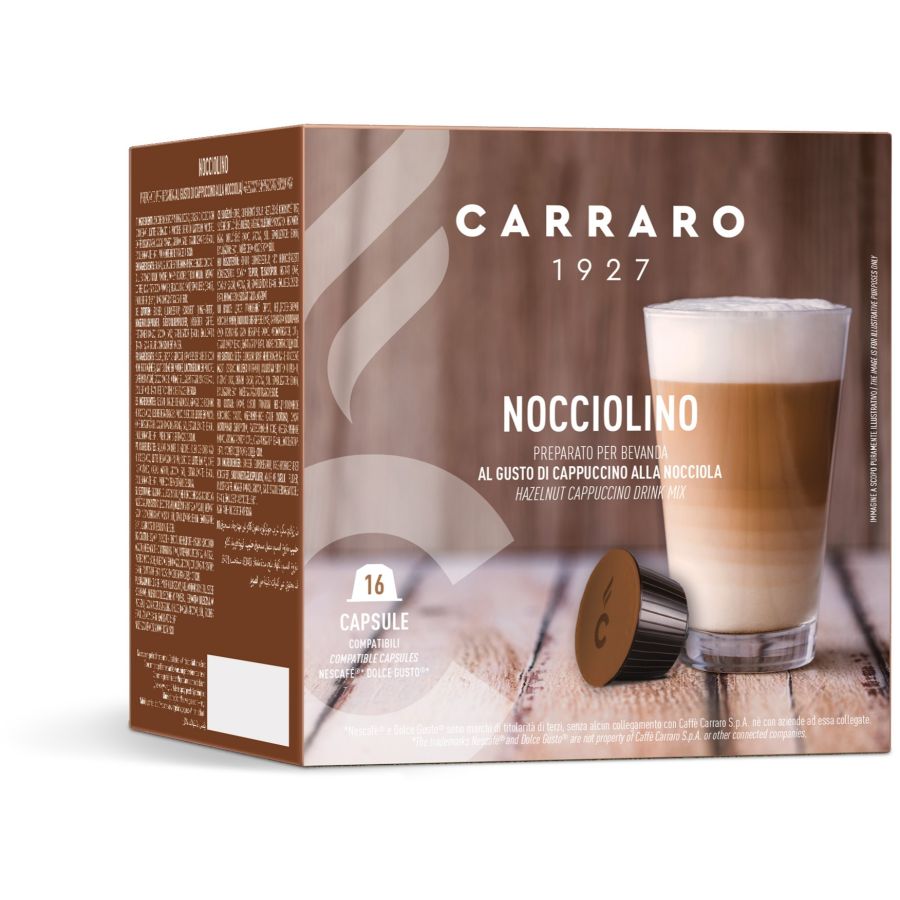 Carraro 1927 Nocciolino Dolce Gusto®-kompatibel kaffekapsel, 16 stk