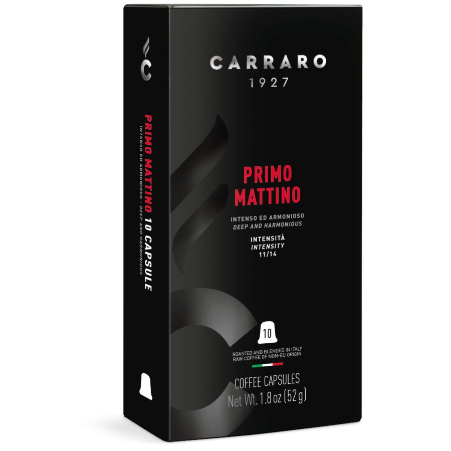 Carraro 1927 Primo Mattino Premium Nespresso-kompatible kaffekapsler 10 stk