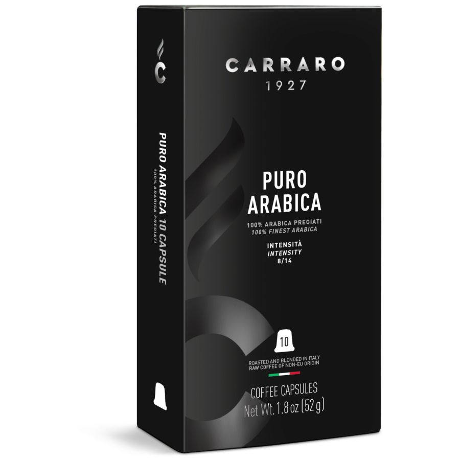 Carraro 1927 Puro Arabica Premium Nespresso-kompatible kaffekapsler 10 stk