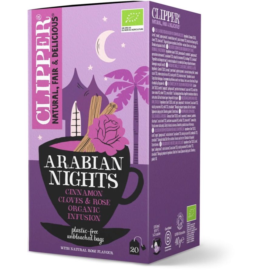 Clipper Arabian Nights Cinnamon, Cloves & Rose Organic infusion, 20 tebreve