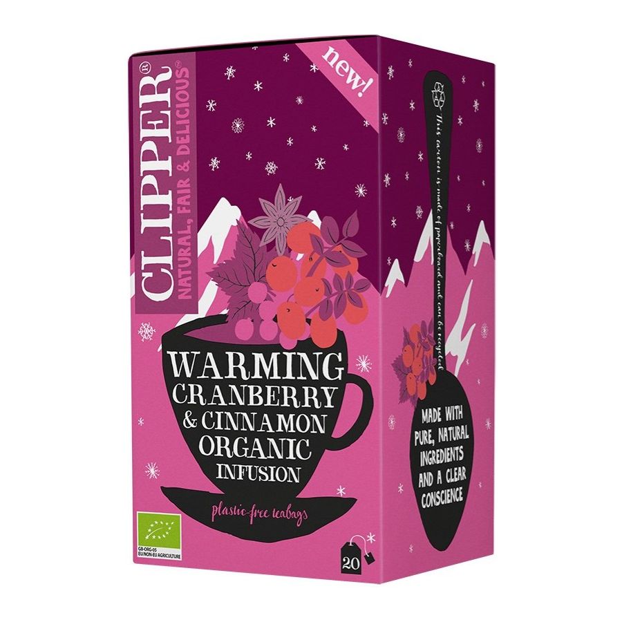 Clipper Organic Warming Cranberry & Cinnamon Infusion 20 teposer