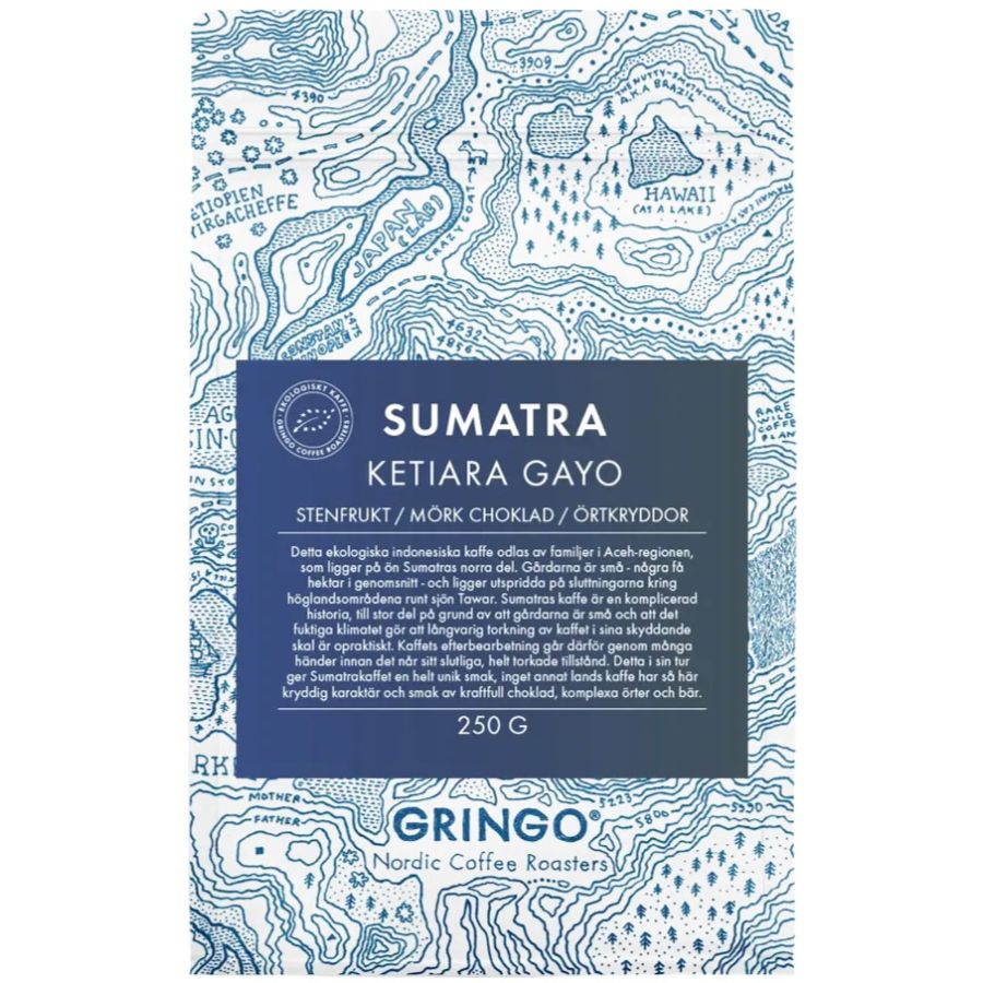 Gringo Nordic Sumatra Ketiara Gayo Organic 250 g kaffebønner