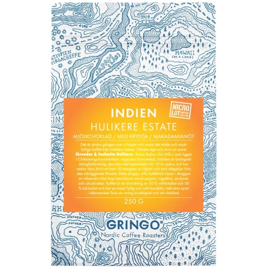 Gringo Nordic Indien Hulikere Estate 250 g kaffebønner