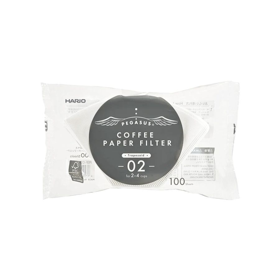 Hario Pegasus kaffefilter størrelse 02, 100 stk.