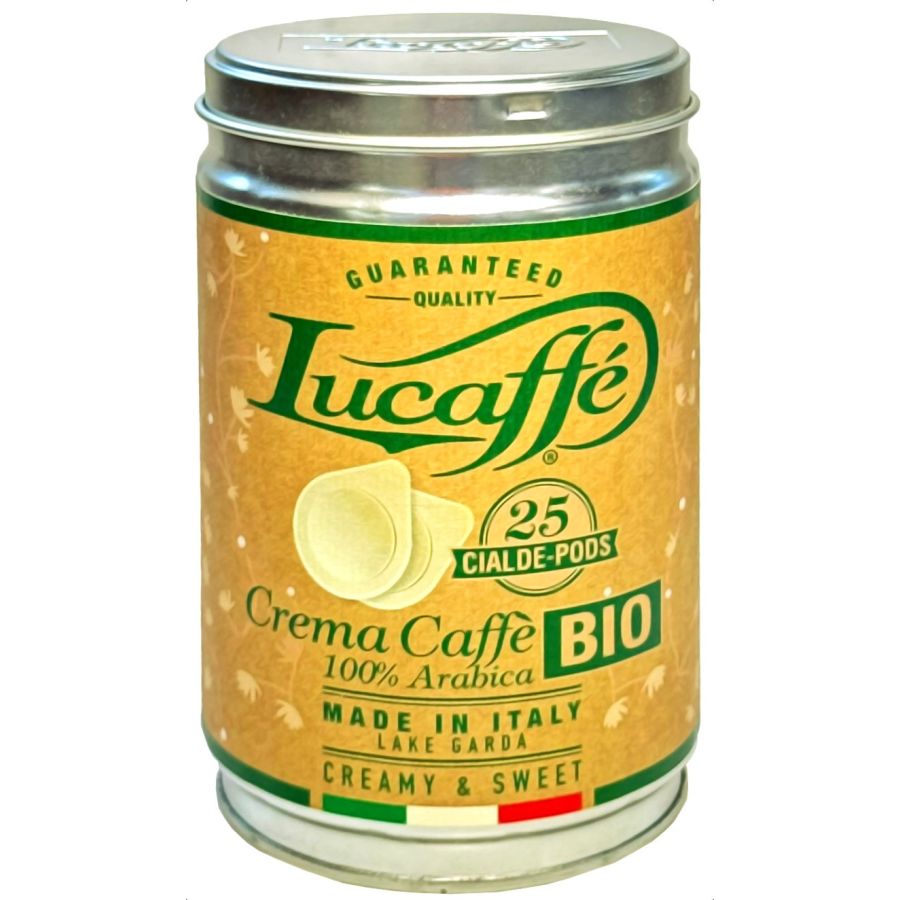 Lucaffé Crema Caffè Bio 100 % Arabica Espresso Pods 25 pcs - Tin