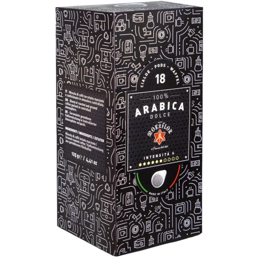 Mokaflor 100 % Dolce Arabica E.S.E. espresso pods 18 stk.