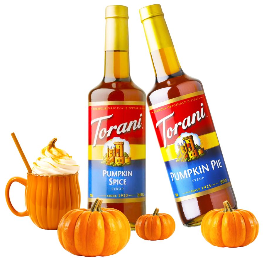 Torani Pumpkin Pie Syrup 750 ml + Torani Pumpkin Spice Syrup 750 ml