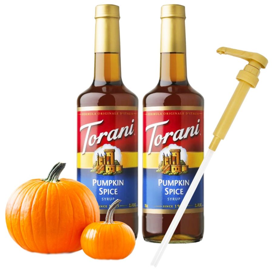 Torani Pumpkin Spice sirup 2 x 750 ml + pumpe