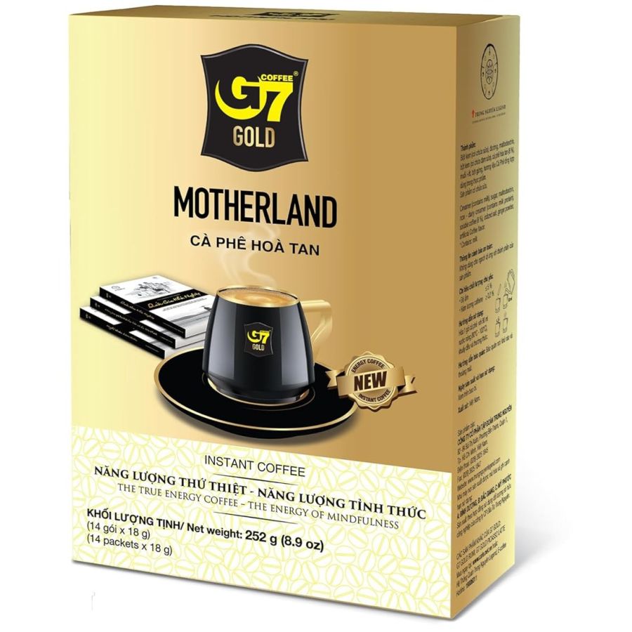 Trung Nguyen G7 Gold Motherland -instantkaffe 14 x 18 g portionsposer