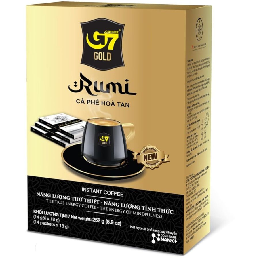 Trung Nguyen G7 Gold Rumi -instantkaffe 14 x 18 g portionsposer