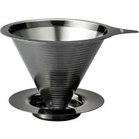 Hario V60 Double Mesh Metal Dripper Size 02, Metal Black