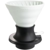 Hario V60 Immersion Dripper Switch Ceramic Size 02 + Filter Papers, White