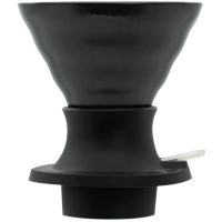 Hario V60 Immersion Dripper Switch Ceramic Size 02 + Filter Papers, Smokey Black