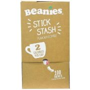 Beanies 100 Mixed Stash Box -æske med smagsat instant kaffe, 100 portionspakninger