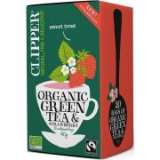 Clipper Organic Green Tea & Strawberry 20 teposer