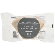 Hario Pegasus brune kaffefiltre størrelse 01, 100 stk.