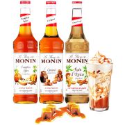 Monin Caramel + Pumpkin Spice + Gingerbread blandingspakke 3 x 700 ml